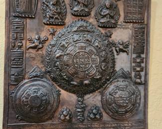 Anitque Chinese Brass Metal Relief