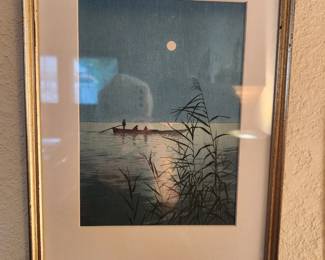 Wonderful Art Prints. Artist Shoda Koho - 'Summer Moon and Reeds'