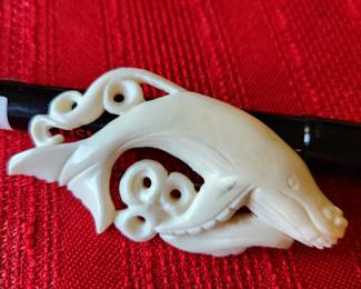 Carbed Whale Pin/Brooch