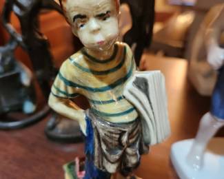 Vintage Gort Bone China 'Scoop' Newpaper Boy