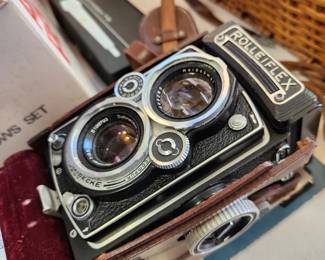 Vintage Rolleiflex Camera in Case and Instructions. Highly collectible.