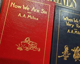 Leather bound books.