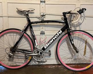 Bianchi Via Nirone 7 Aluminum Road Bike – Drop Bars – Pink Rims