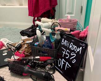 75% off the bathroom