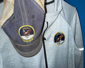 Apollo 11 50th Anniversary Hat, Official, and Jacket with Sewn On Commemorative Patch