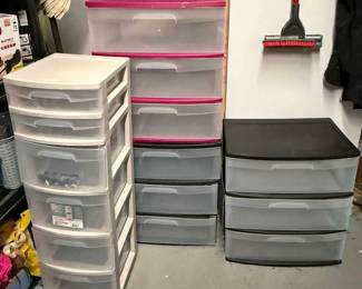 “Plastic Storage Drawer Units, Multiple Sizes