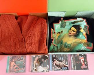 Taylor Swift The Life of a Showgirl box sets, cardigan & crewneck. Acoustic CD versions. 
