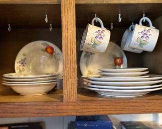 Adorable China with a fruit motif -a four place setting