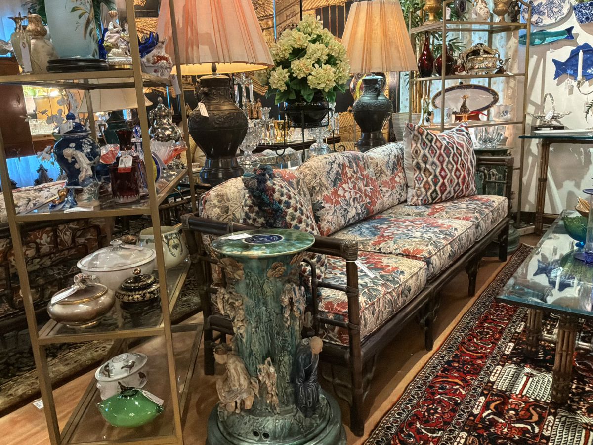 Vintage McGuire Bamboo and Rattan 3 cushion sofa