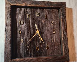 Rustic wood clock