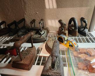 Collection antique irons