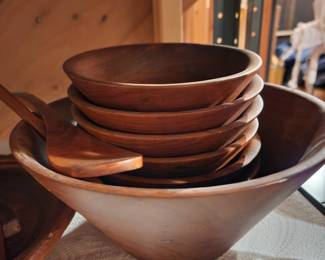 Wooden salad set