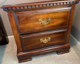 	#38	Allwood Johnston/Tom Bigbee Furniture Side Table 24x18x24	 $40.00 		with glass top		