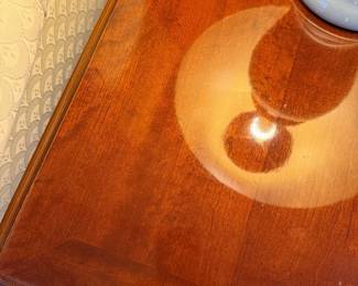 	#5	Queen Anne Cherry Side Table with Glass Top 21x26x20	 $45.00 				