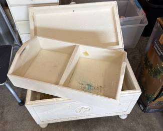 *	#59	Antique White Chest 23x13x16	 $60.00 				