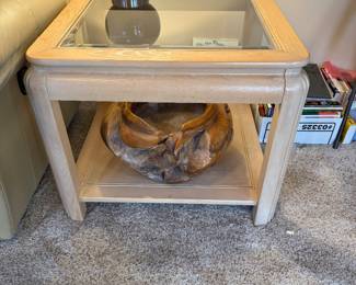 	#20	End Table with Glass Top 26x26x22	 $40.00 				