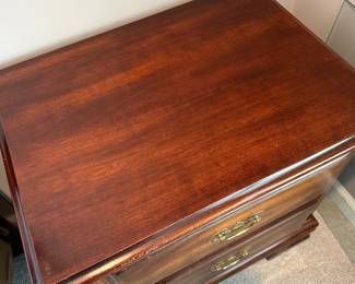 	#38	Allwood Johnston/Tom Bigbee Furniture Side Table 24x18x24	 $40.00 		with glass top		