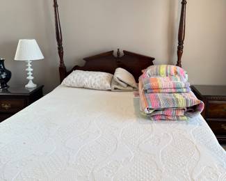 	#36	All Wood Johnston/Tom Bigbee Furniture Queen Bed & Mattress As Is Scratches	 $100.00 				