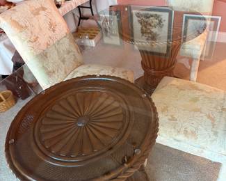 	#12	Glass Top Table with 4 Chairs 84x48x29	 $150.00 				