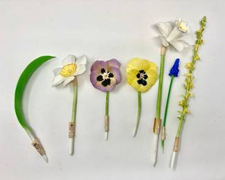 Royal Worcester porcelain flower stems.