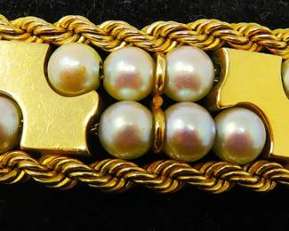 14K & pearl bracelet