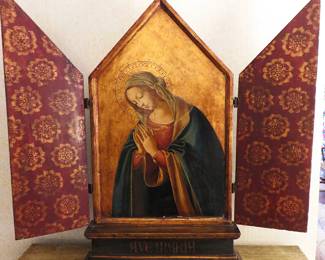 (BID ITEM) 19th century Italian "Ave Maria" triptych