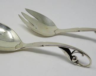 Georg Jensen sterling salad servers