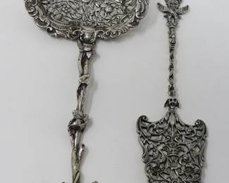 Victorian sterling serving utensils