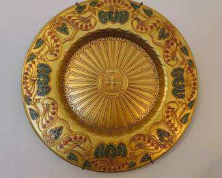Louis C. Tiffany Furnaces gilt bronze cabinet plates