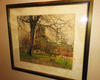 Luigi Kasimir signed etching