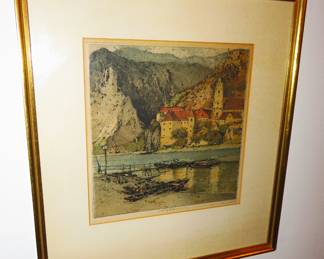 Luigi Kasimir signed etching