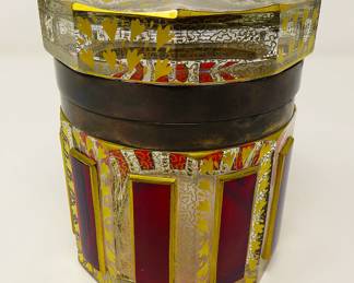 Moser ruby glass casket