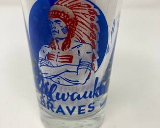 Vintage Milwaukee Braves glass