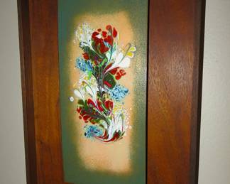 Statham enameled copper wall hanging