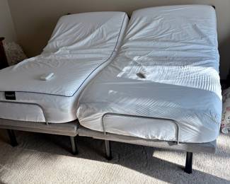 Two twin adjustable beds