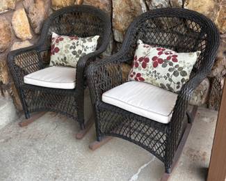 Wicker rocking chairs