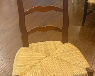 Pair of French style ladder back chair