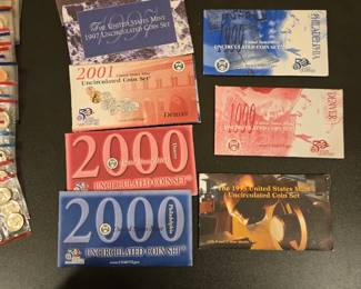 Assorted uncirculated mint sets