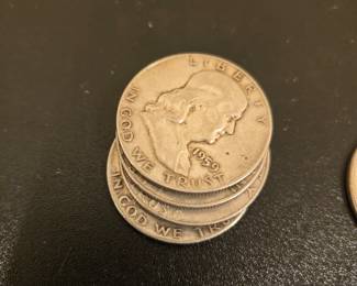 Silver 50 cent pieces