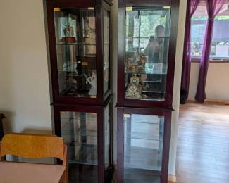 Glass display cabinets