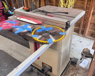 Delta Unisaw Table Saw with Assorted Saw Blades