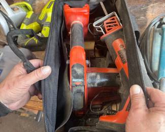 Black Decker SightLine Reciprocating Saw and Ryobi Cordless Drill Combo