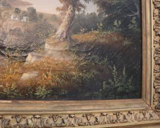  antique Hudson River School  oil painting