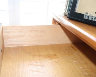 MCM Bedroom Suite Brutalist Dresser Credenza, Gentleman's Chest  & 2 Nightstands  by Drexel Heritage