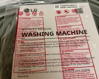 Available for Presale - LG Washer $300 - email donna@thriftyblonde.com