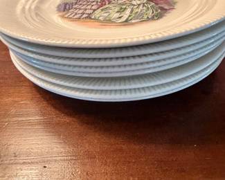 Vintage Godey Prints By Salem China 10" Dinner Plates Victorian Ladies.