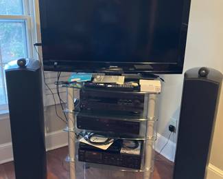 Toshiba tv, B & W speakers,