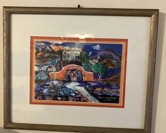 Signed painting of Alamo