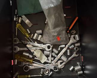 Various Filing Cabinets With Tools