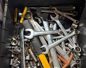 Various Filing Cabinets With Tools